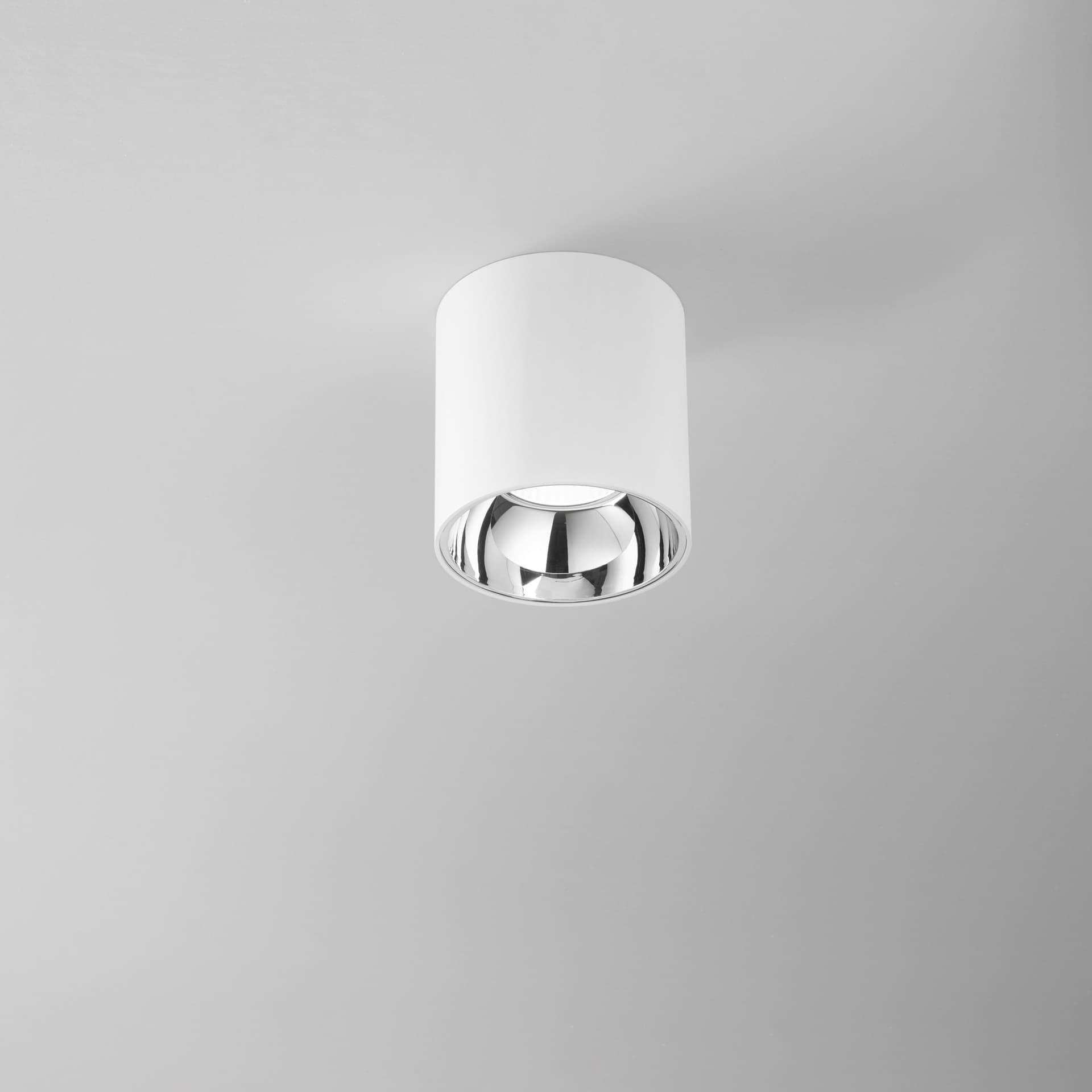 PLAFONIERA LED MIG BIANCA E CROMO IN ACRILICO E ALLUMINIO 20W 2000LM 4000K ANTIABBAGLIAMENTO 11,4X11 - 2