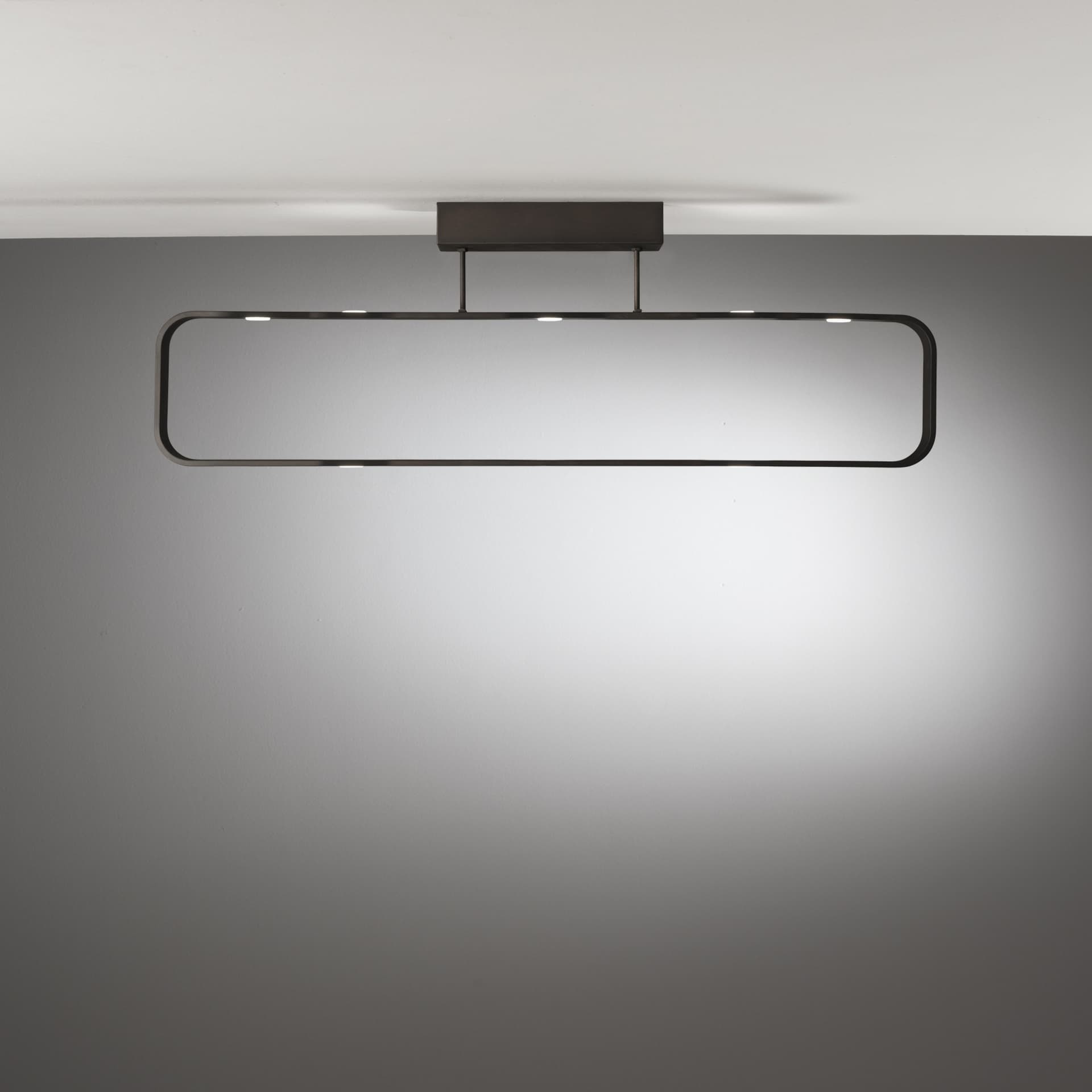 PLAFONIERA LED MOKA MARRONE 35W 2940LM 3000K 80X16X26CM - 2