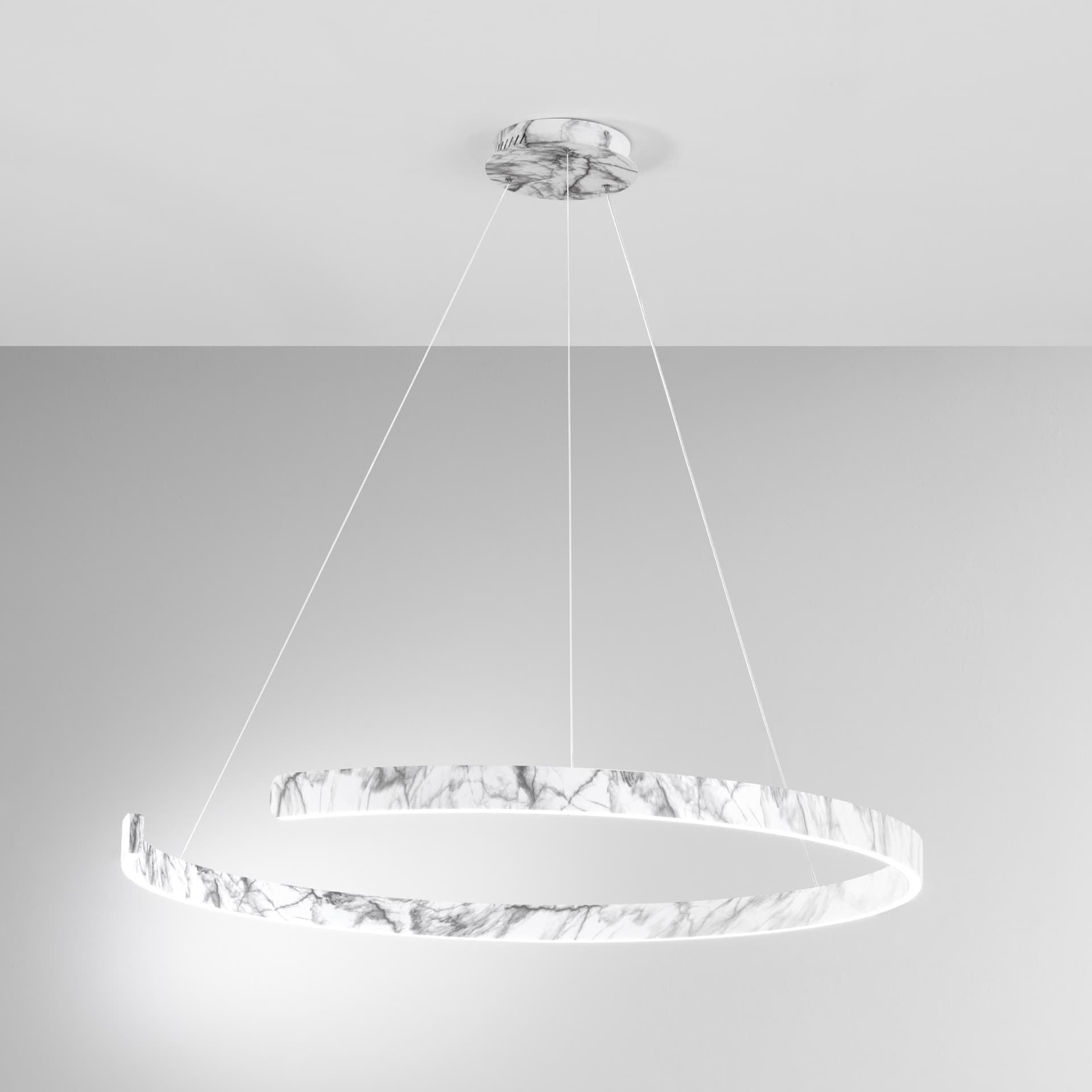 SOSPENSIONE LED NAVEL MARMO 50W 6600LM CCT 100X100X150CM - 2