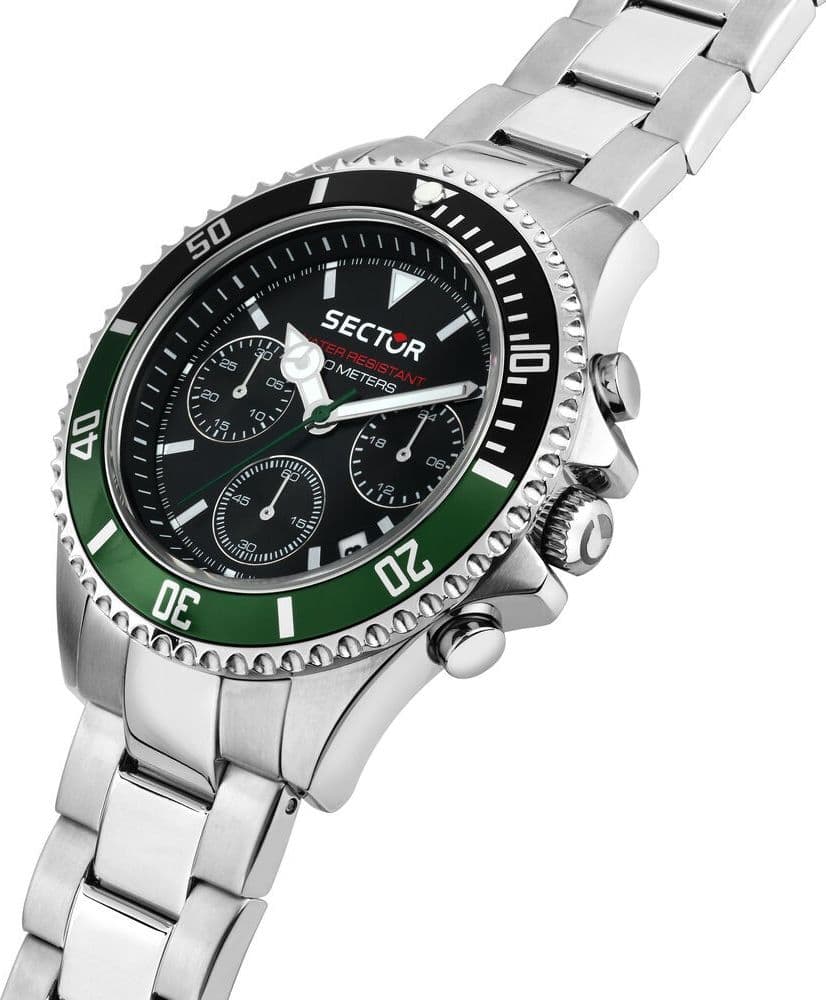 Orologio SECTOR Uomo 230 Cronografo Acciaio Nero/Verde Limited - 2