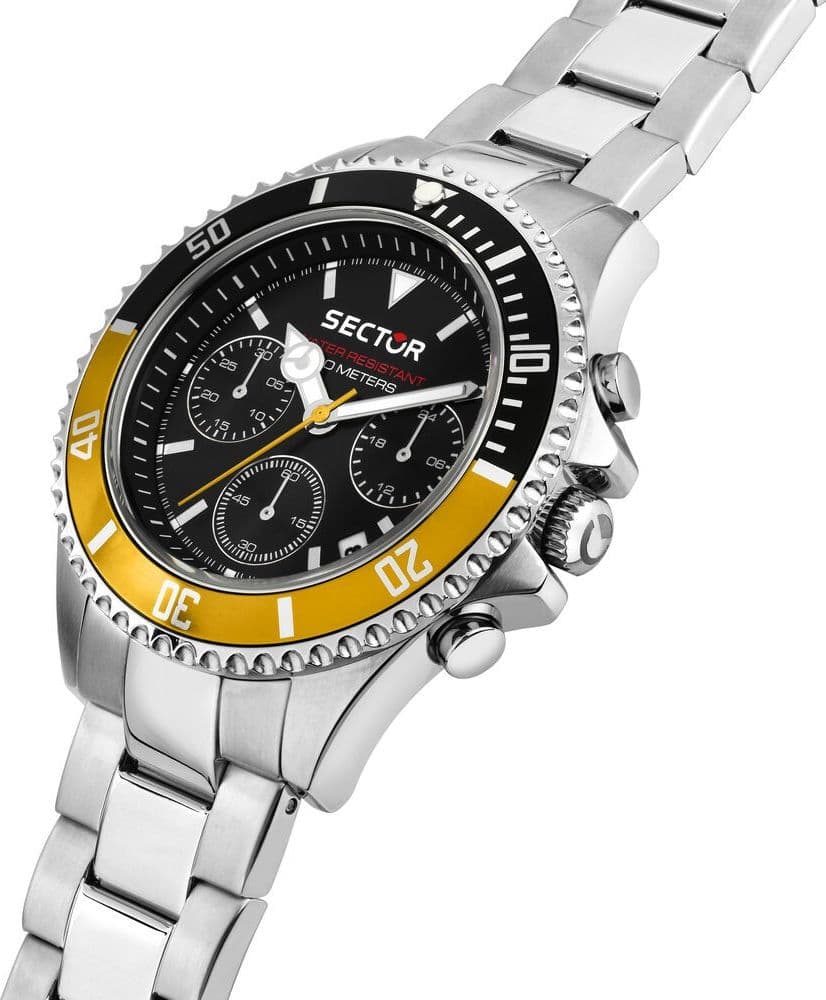 Sector 230 – Orologio Uomo Acciaio Nero/Giallo Cronografo (R3273661012) - 2