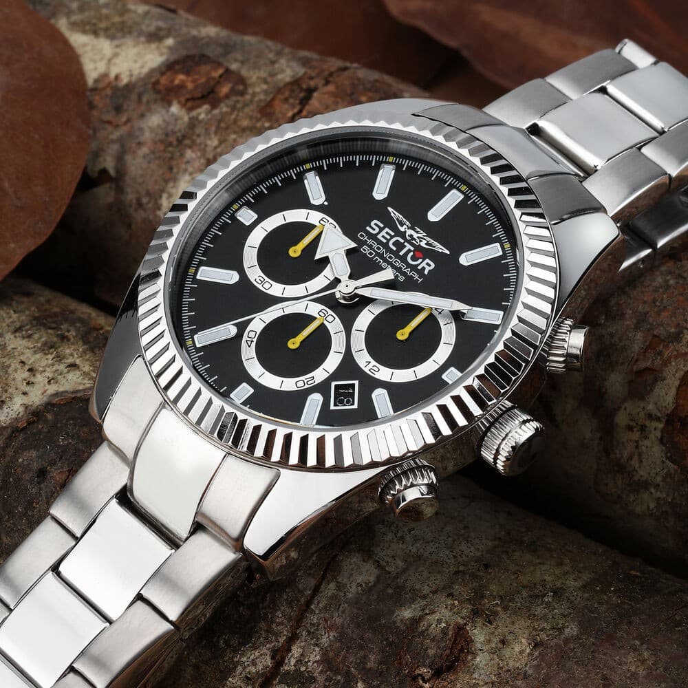 Sector 240 – Orologio Uomo Acciaio Nero Cronografo (R3273676006) - 5