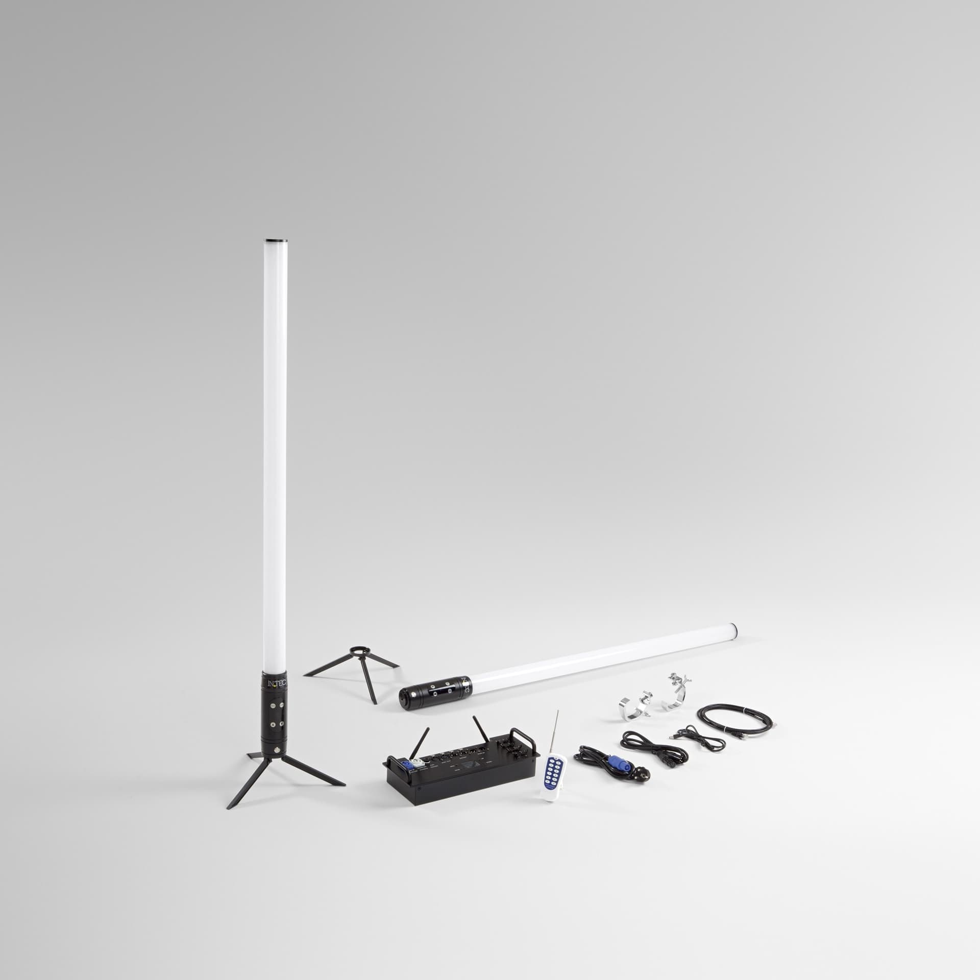 KIT 8PZ TUBI LED SHOW RICARICABILE RGBW+UV Wi-Fi IP65 - 2