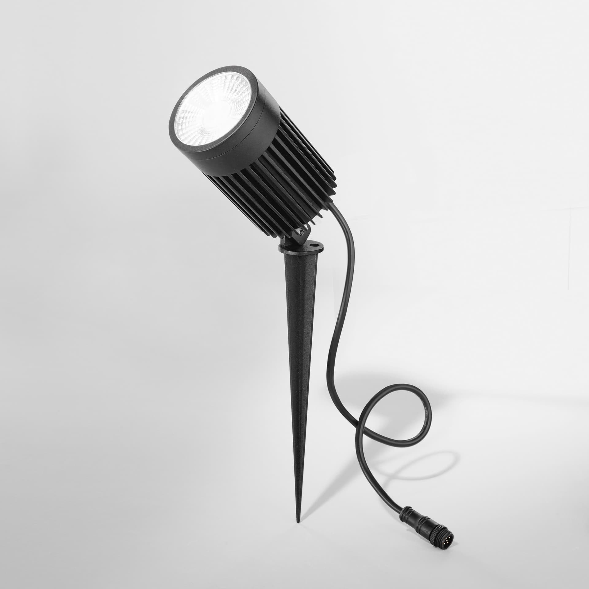 PROIETTORE LED TARGET DC24V NERO 30W 468LM RGBW IP67 CON PICCHETTO 7,8X12,3X26CM - 2