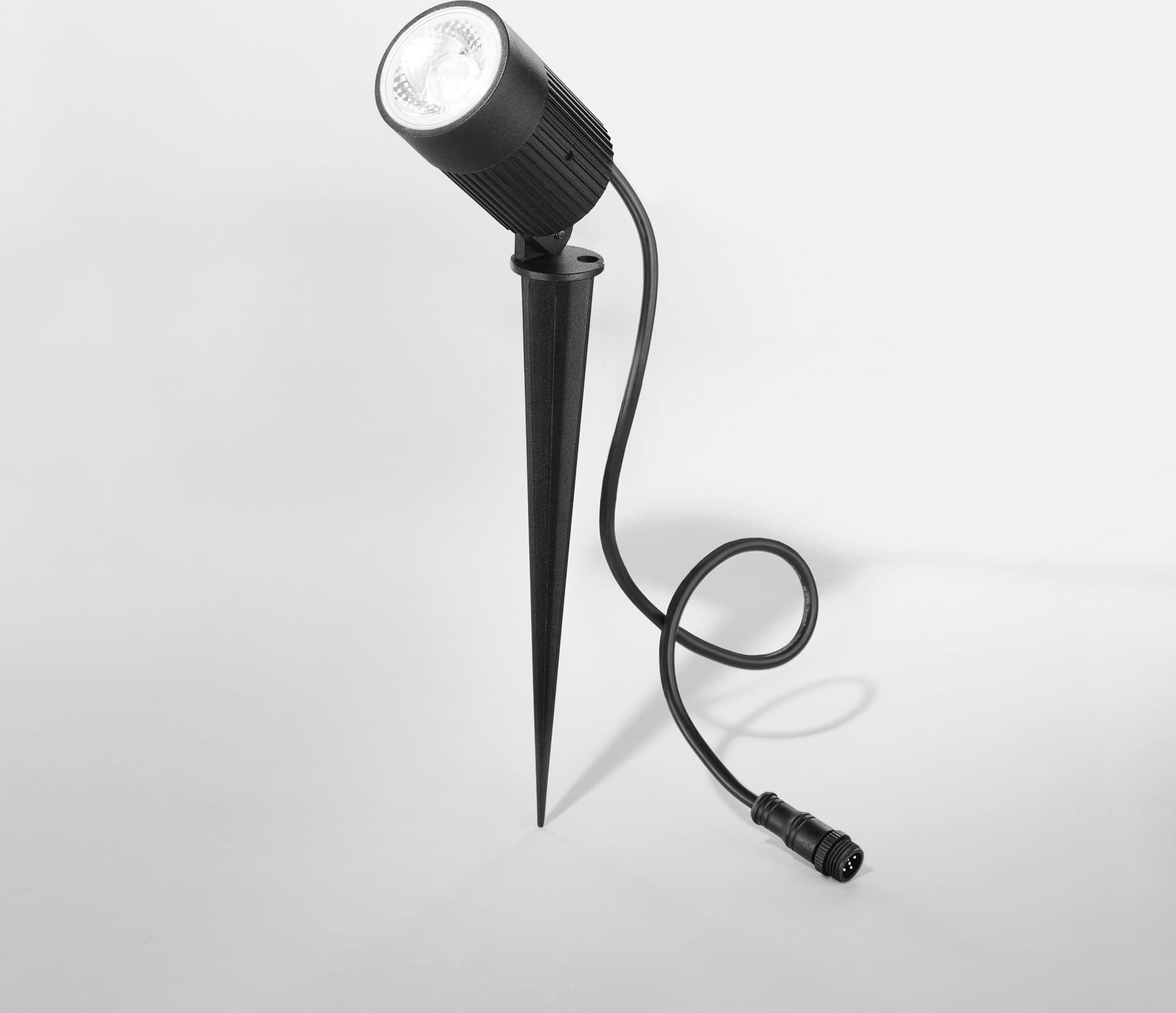 PROIETTORE LED TARGET DC24V NERO 8W 190LM RGBW IP67 CON PICCHETTO 5,6X8,55X23,8CM - 2