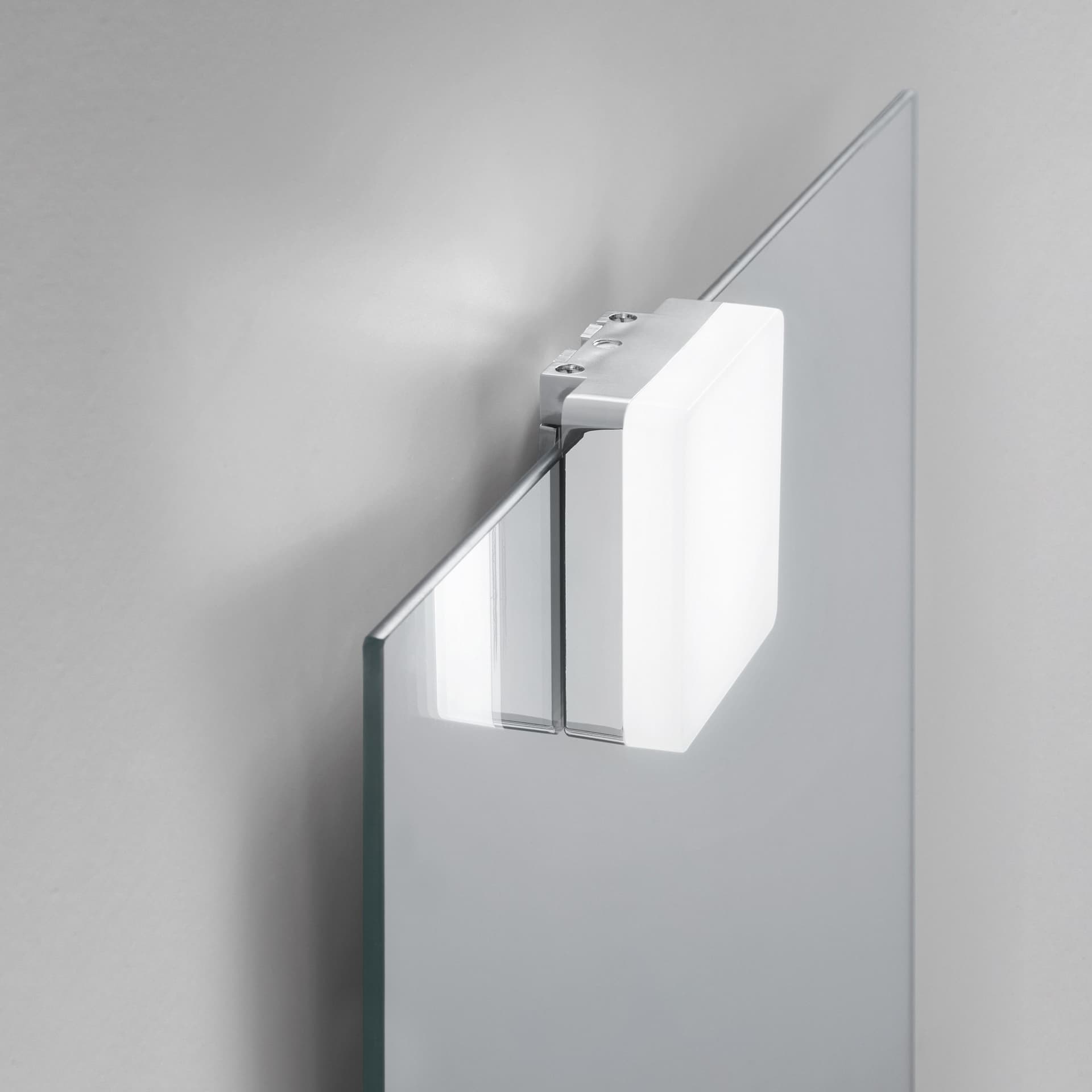 Applique Specchio LED 4W Quadrata Cromo 7.5cm - 2