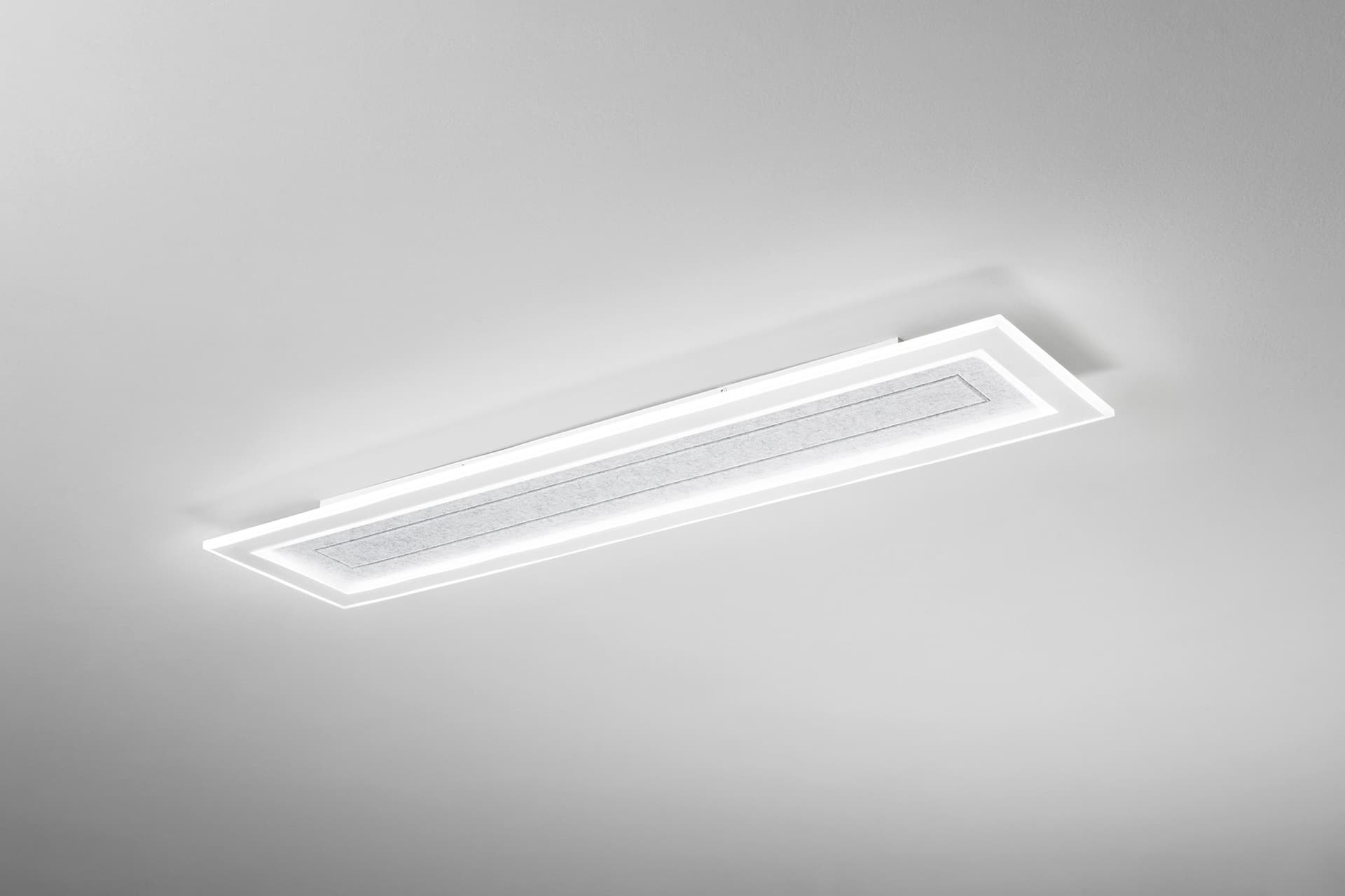 PLAFONIERA AUX GRIGIA RETTANGOLARE IN PMMA 40W CCT 3000/4000/6500K 120X30X5.5CM - 2