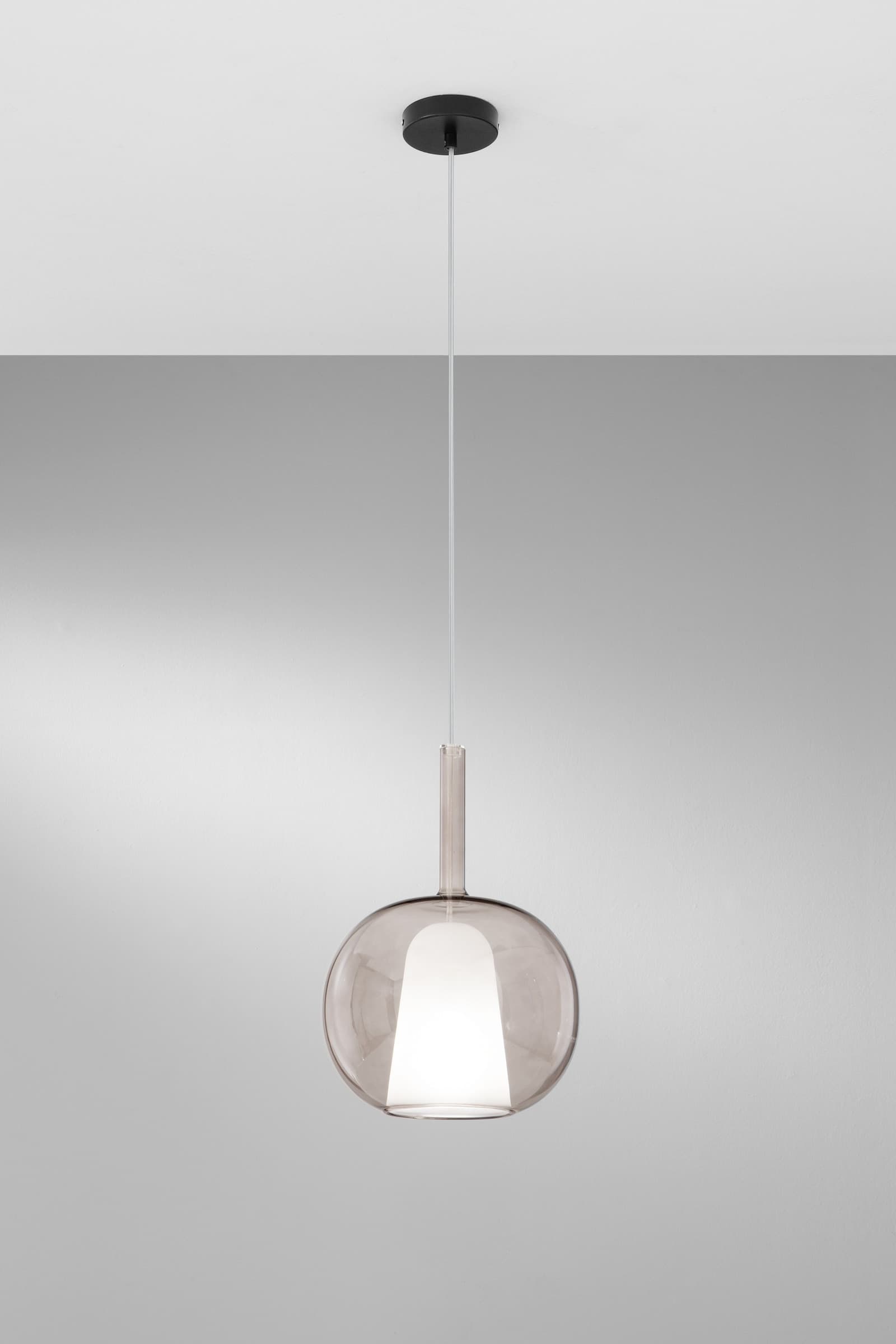 SOSPENSIONE PIREX MARRONE IN VETRO 1XE27 25X120CM - 2