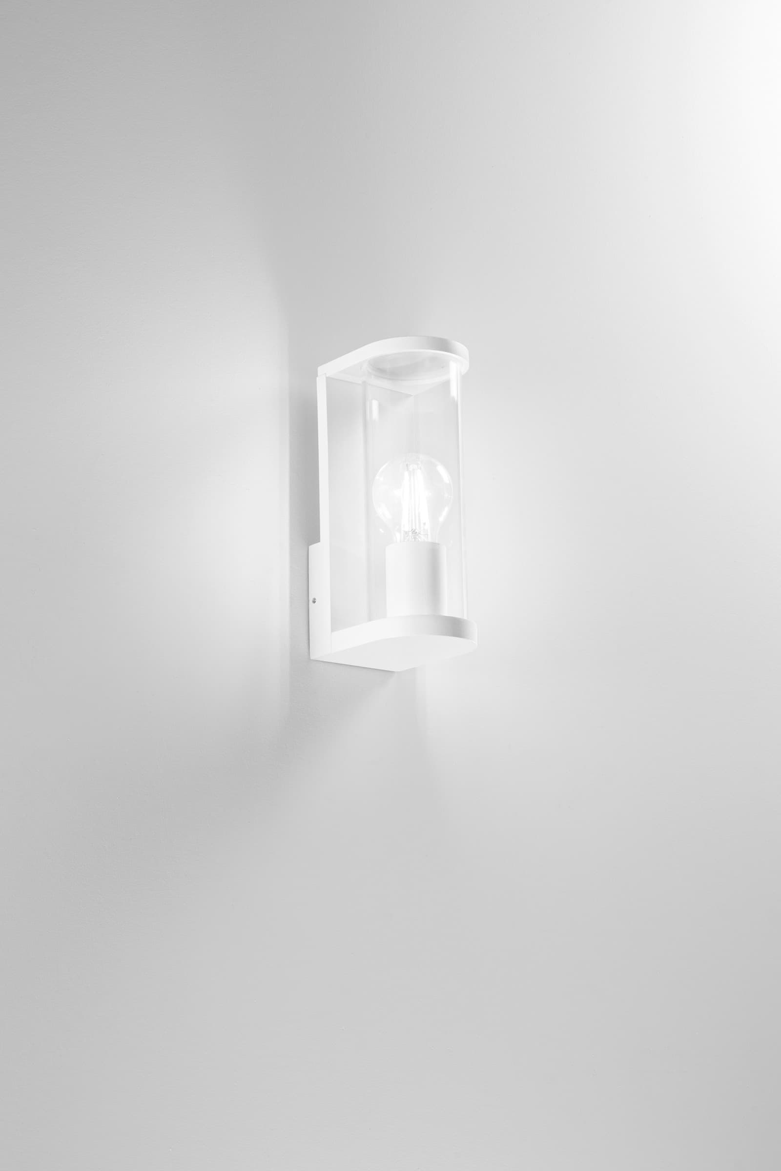 APPLIQUE ROSEN BIANCO IN ALLUMINIO+VETRO 1XE27 IP44 119X83X222MM - 2
