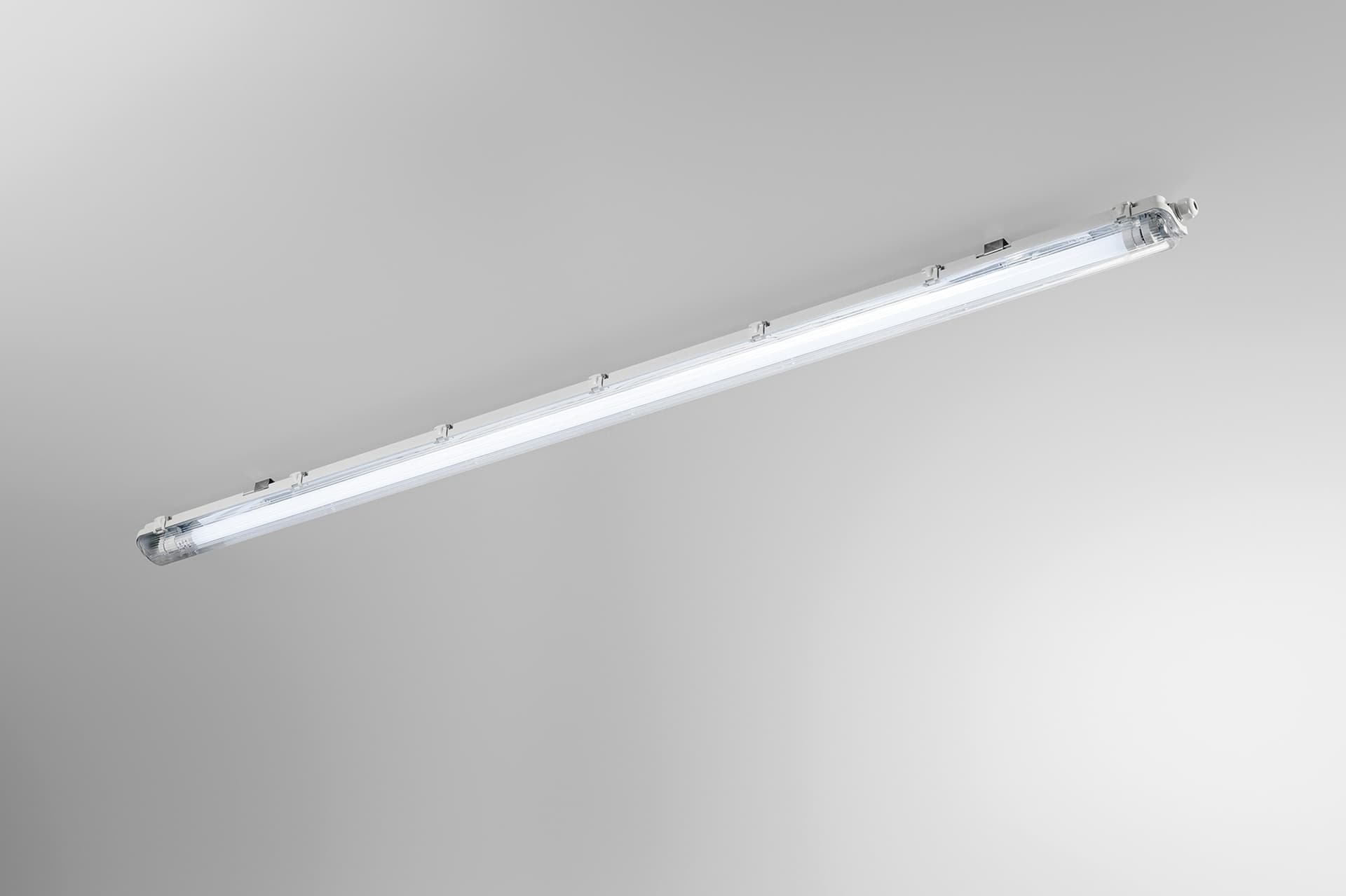 PLAFONIERA STAGNA LED ATLANTIC SILVER 1XT8 INCLUSO IP65 150CM - 2