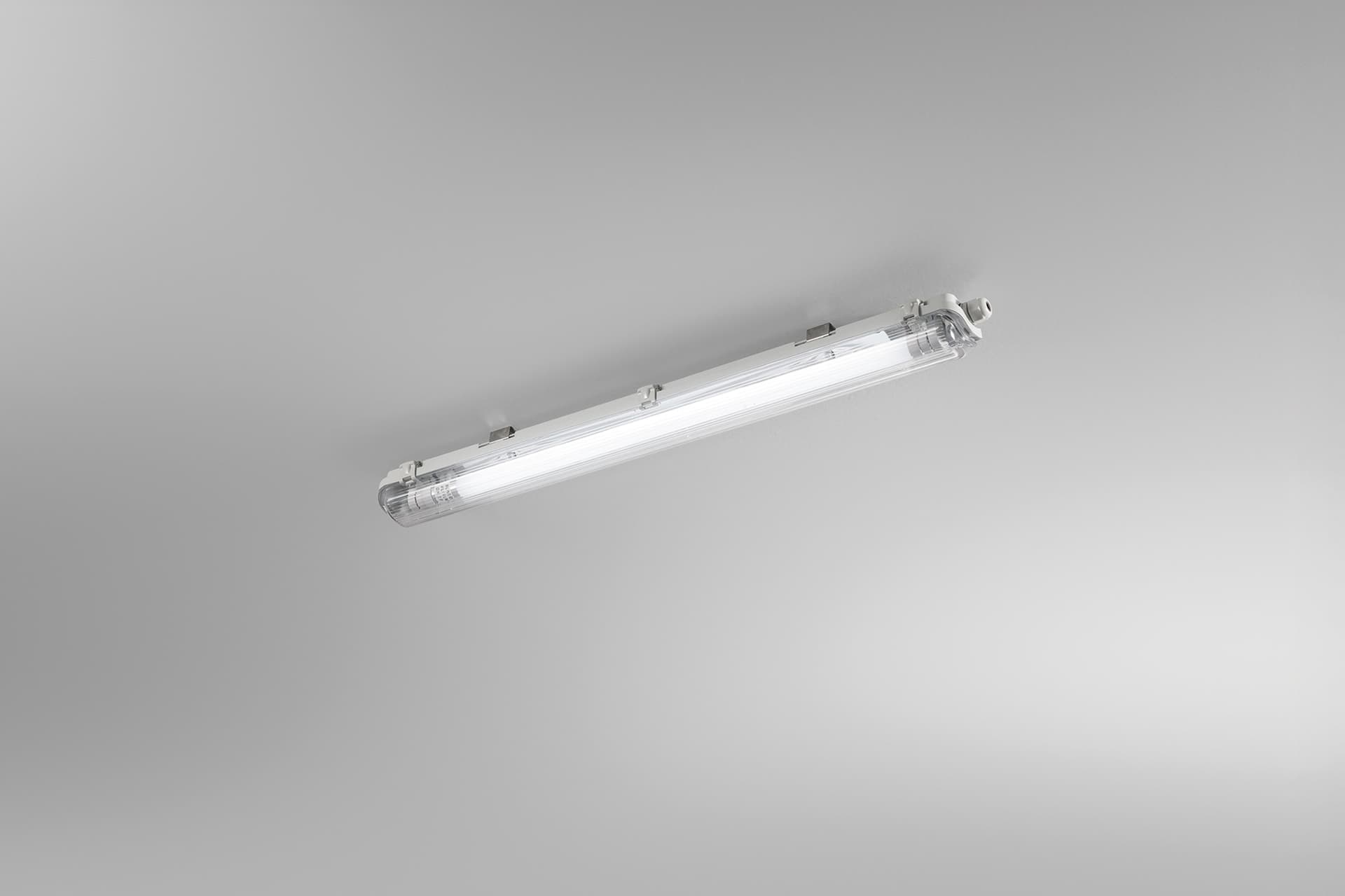 PLAFONIERA STAGNA LED ATLANTIC SILVER 1XT8 INCLUSO IP65 60CM - 2