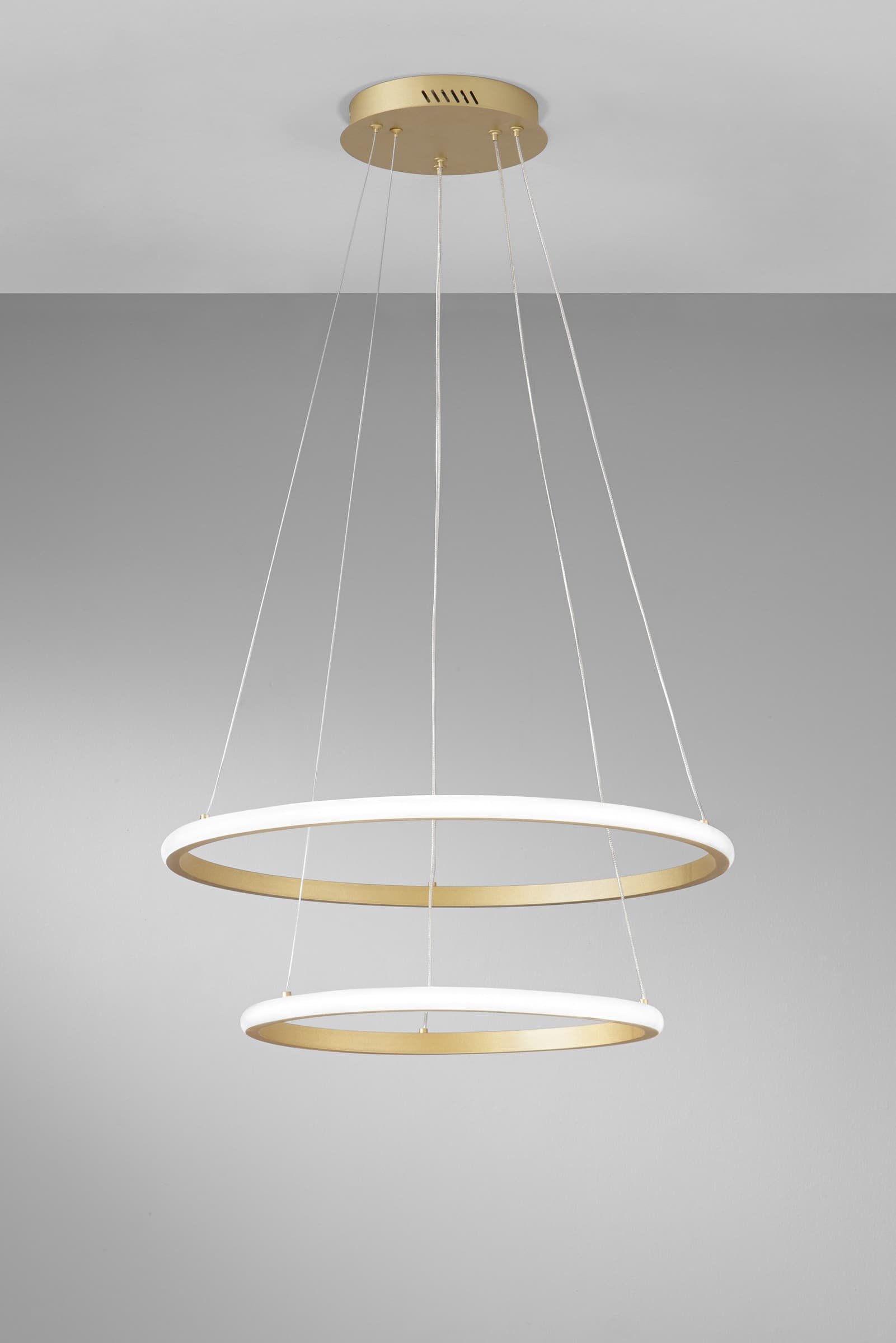 SOSPENSIONE LED AXIS ORO 31W 2635LM CCT+RGB DYGITAL CON TELECOMANDO 60/40X150CM - 2