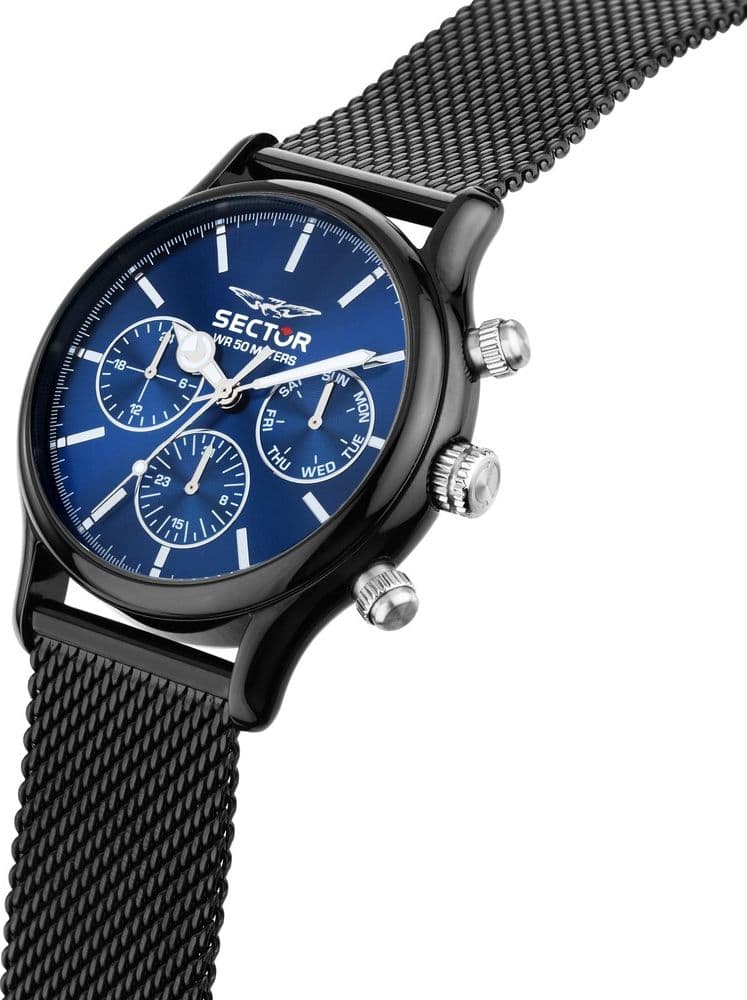 Sector 660 – Orologio Uomo Acciaio Nero e Blu Multifunzione (R3253517033) - 2