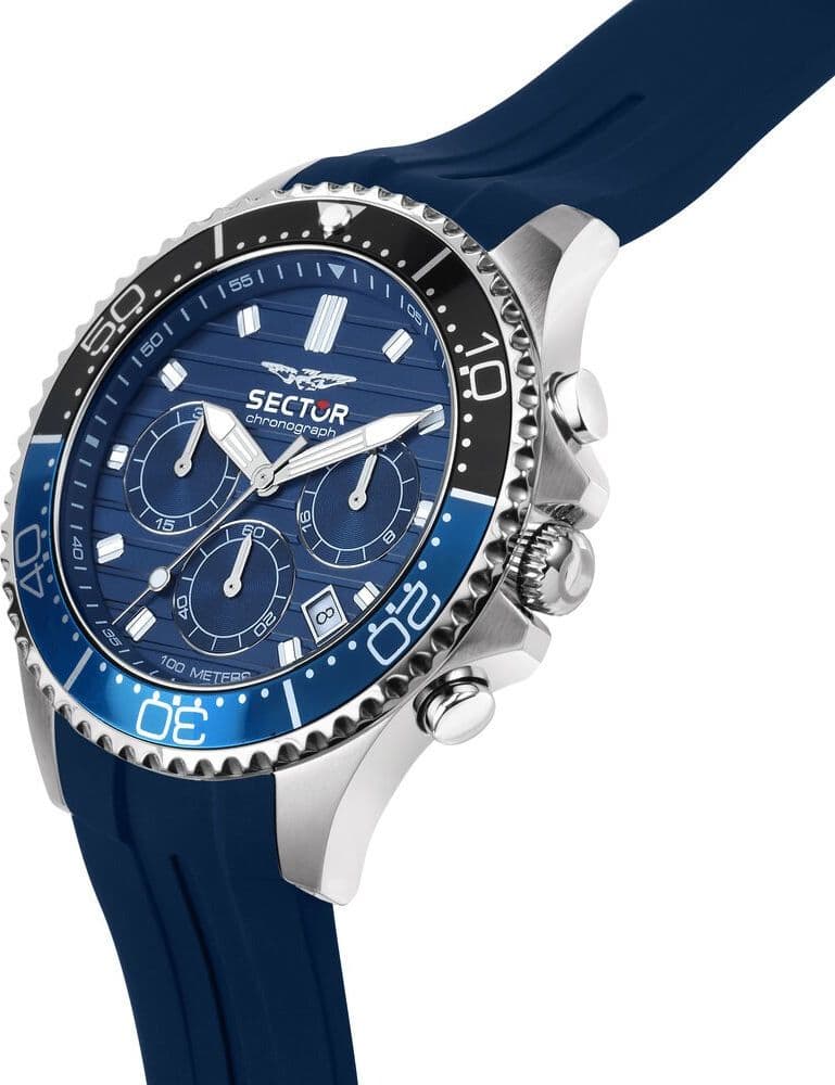 Sector 230 – Orologio Uomo Gomma Blu Cronografo (R3271661027) - 2