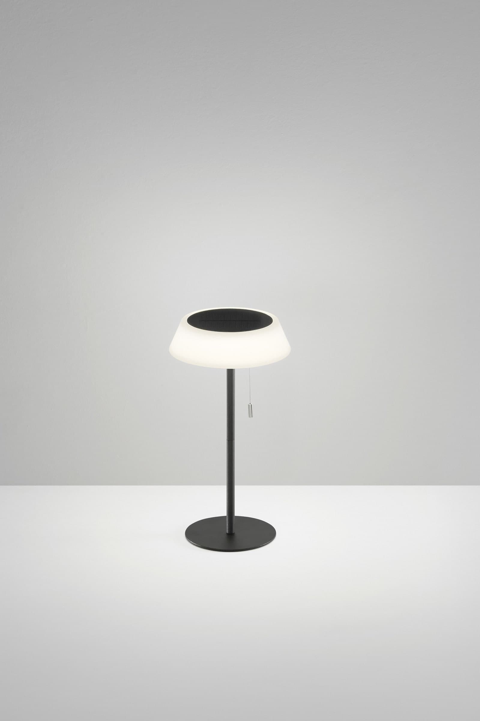 LAMPADA DA TAVOLO SOLARE RICARICABILE LED JIN NERA 1,2W CCT DIMM. IP54 D170XH320MM - 2