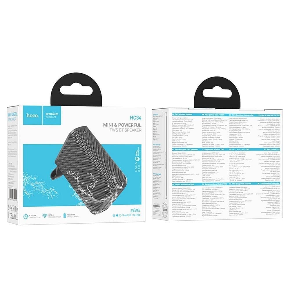 CASSA WIRELESS PORTATILE HOCO 5W HC34 GRIGIO
