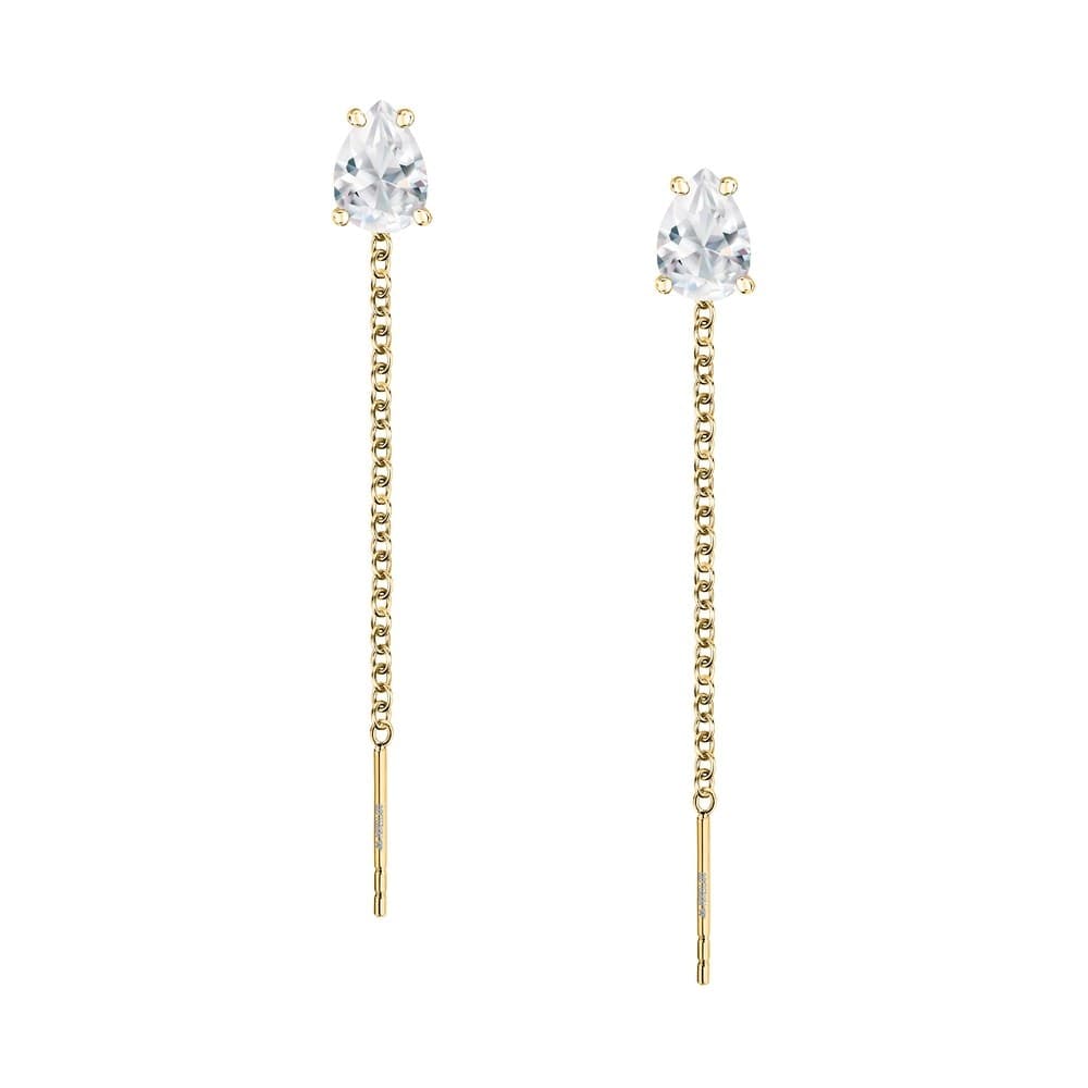 Orecchini Morellato Tesori – Pendenti Dorati con Zircone Bianco (SAIW208) - 2