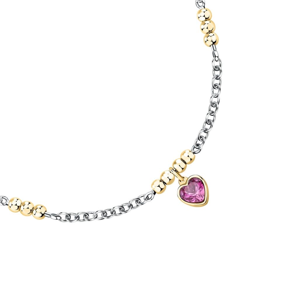 Bracciale Emily in Paris – Cuore Rosa e Acciaio Bicolor (SAIX31) - 2