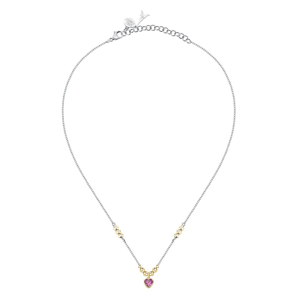 Collana Emily in Paris – Cuore Rosa Acciaio e Oro (SAIX33) - 2