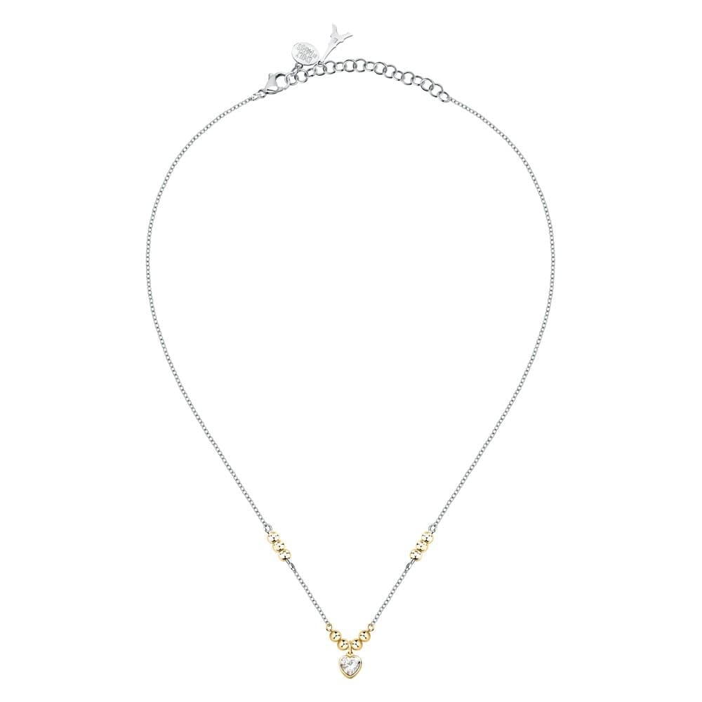 Collana Emily in Paris – Cuore Bianco Acciaio e Oro (SAIX36) - 2