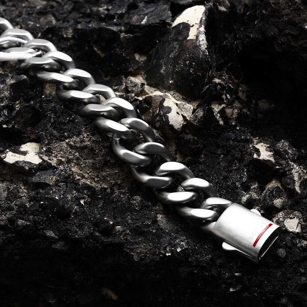 Bracciale Uomo Sector Bold in Acciaio Maglia Grossa (SAXS04) - 4