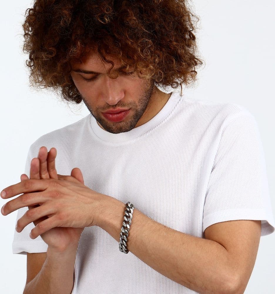 Bracciale Uomo Sector Bold in Acciaio Maglia Grossa (SAXS04) - 5