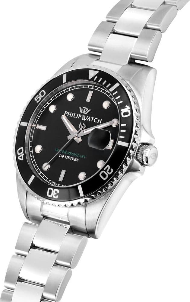 Philip Watch Caribe – Orologio Uomo Acciaio Quadrante Nero (R8253597084) - 2