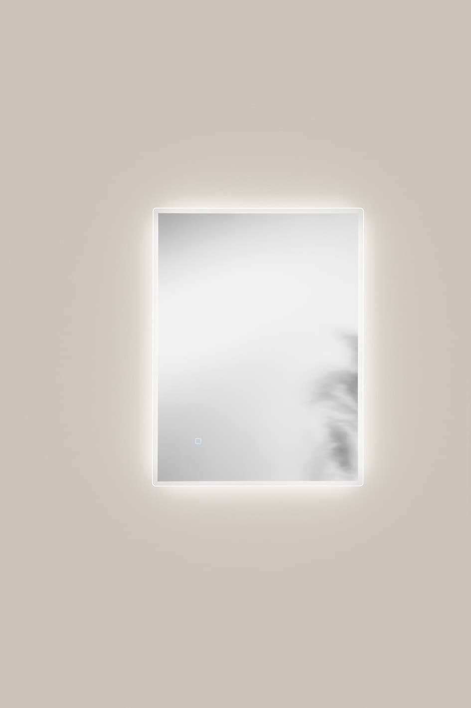 Specchio a led bagno 80x60 cm angoli smussati 3 colori touch pellicola antideflagrante - FRAME - 2