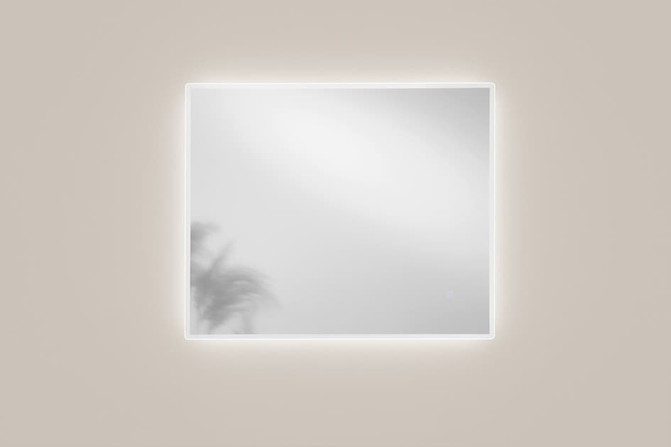 Specchio per Interni Living Retroilluminato LED FRAME 90x75CM Angoli Smussati - 2