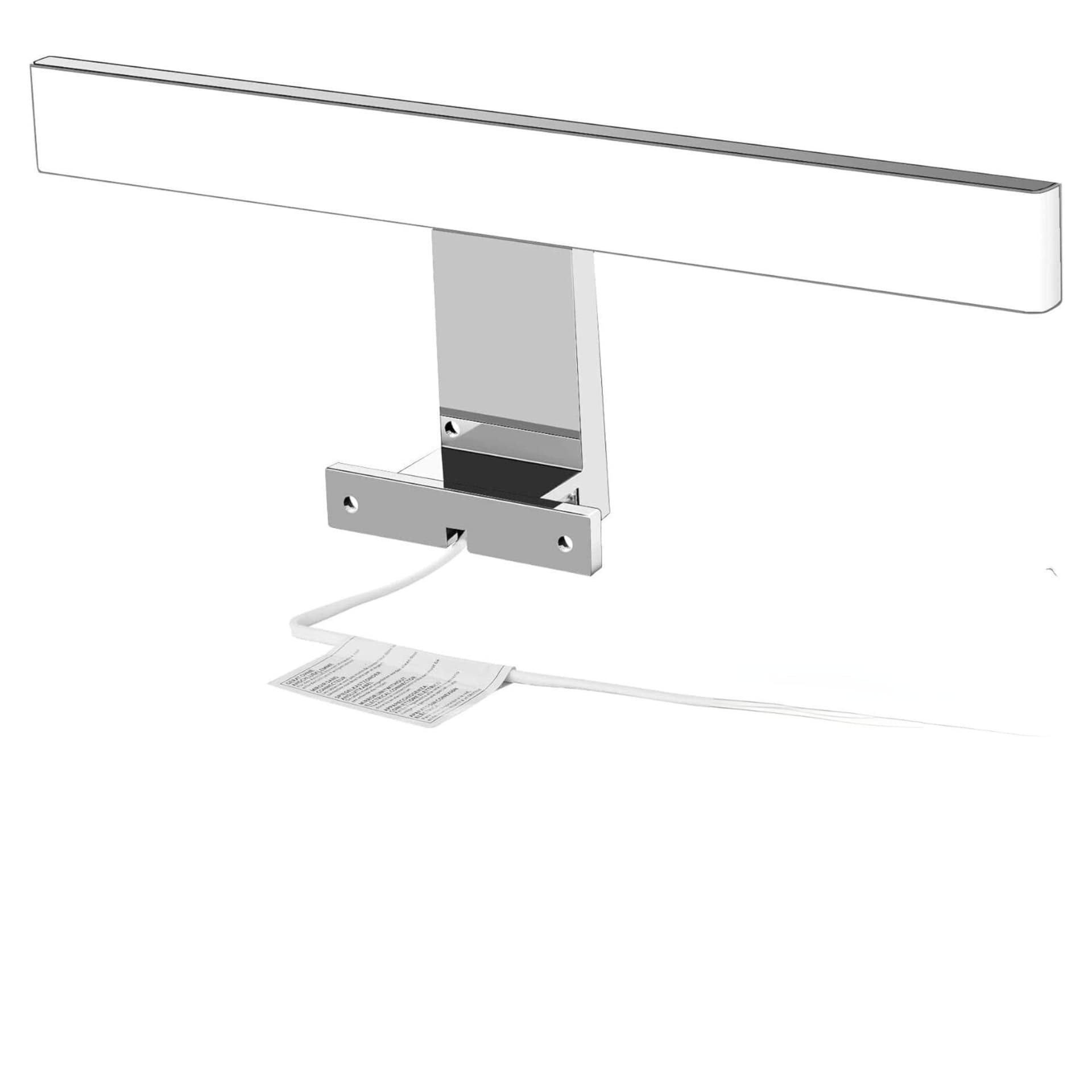 Mobile cannettato con lavandino ceramico Specchio e Lampada Rovere 60 80 100 - 7