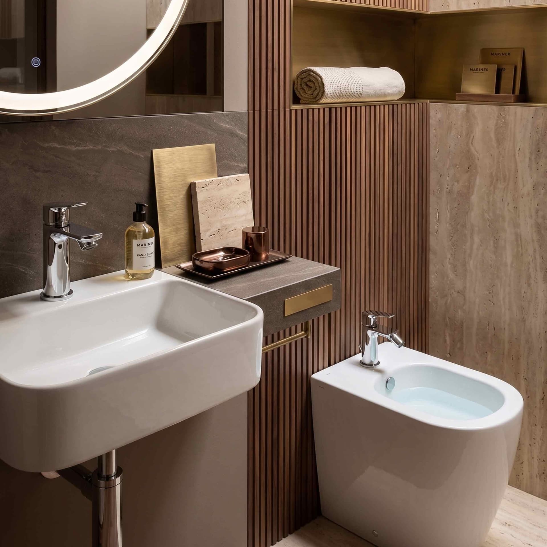 Miscelatori lavabo e bidet cromato con piletta MIO - 2
