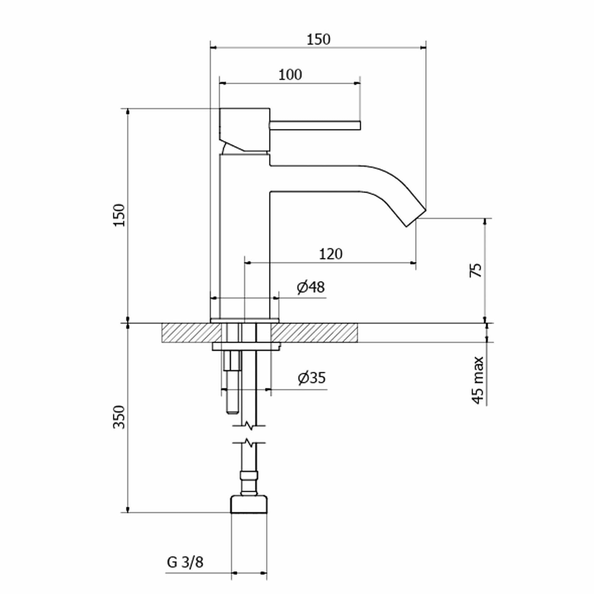 Miscelatori lavabo e bidet con scarico clic-clac City - 3