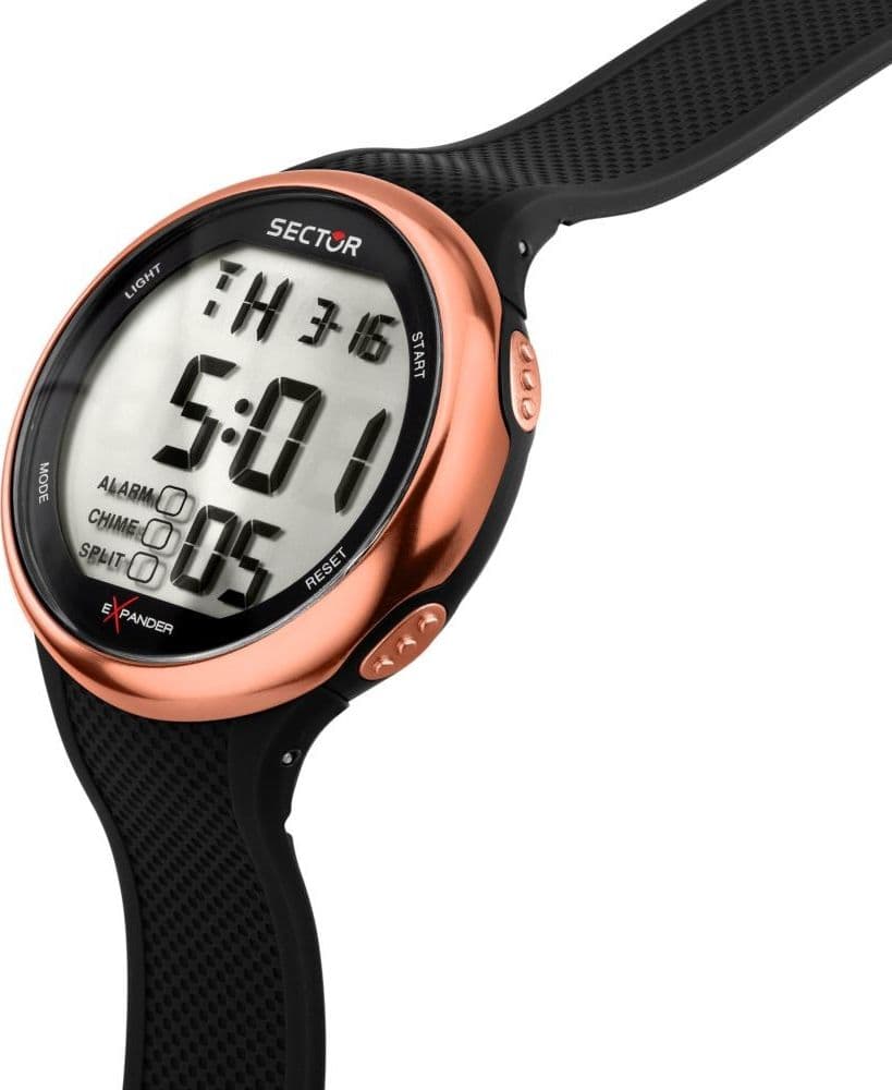 Sector EX-17 – Orologio Digitale Nero con Dettagli Rose (R3251277002) - 2