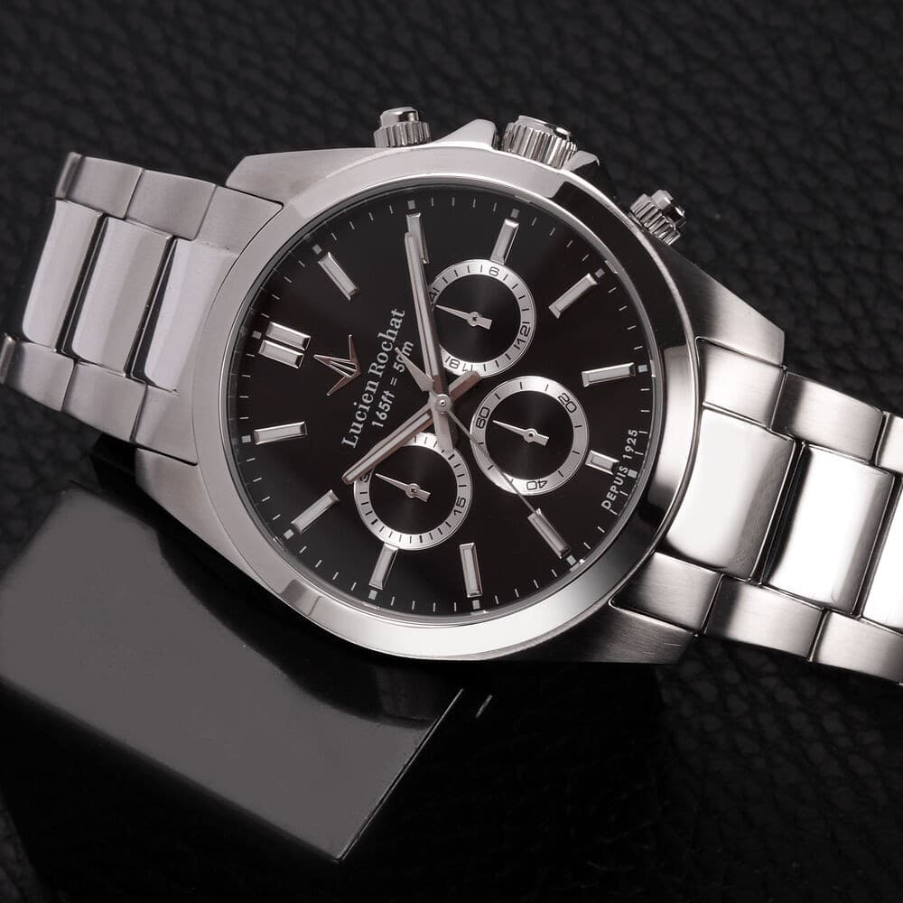 Lucien Rochat Lèman – Cronografo Uomo Nero Acciaio (R0473617002) - 6