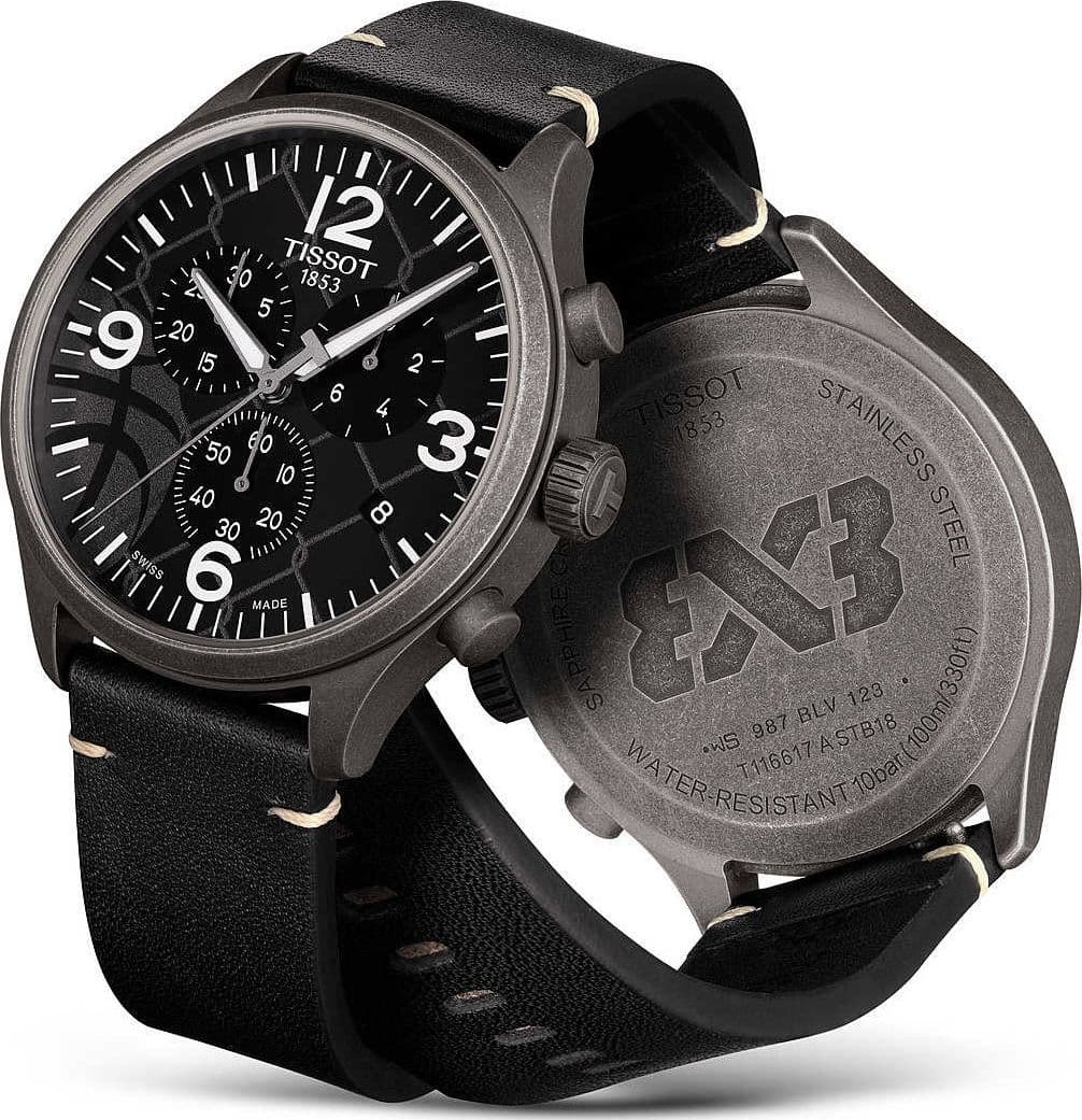 Orologio TISSOT uomo Chrono XL cronografo pelle nero - 2