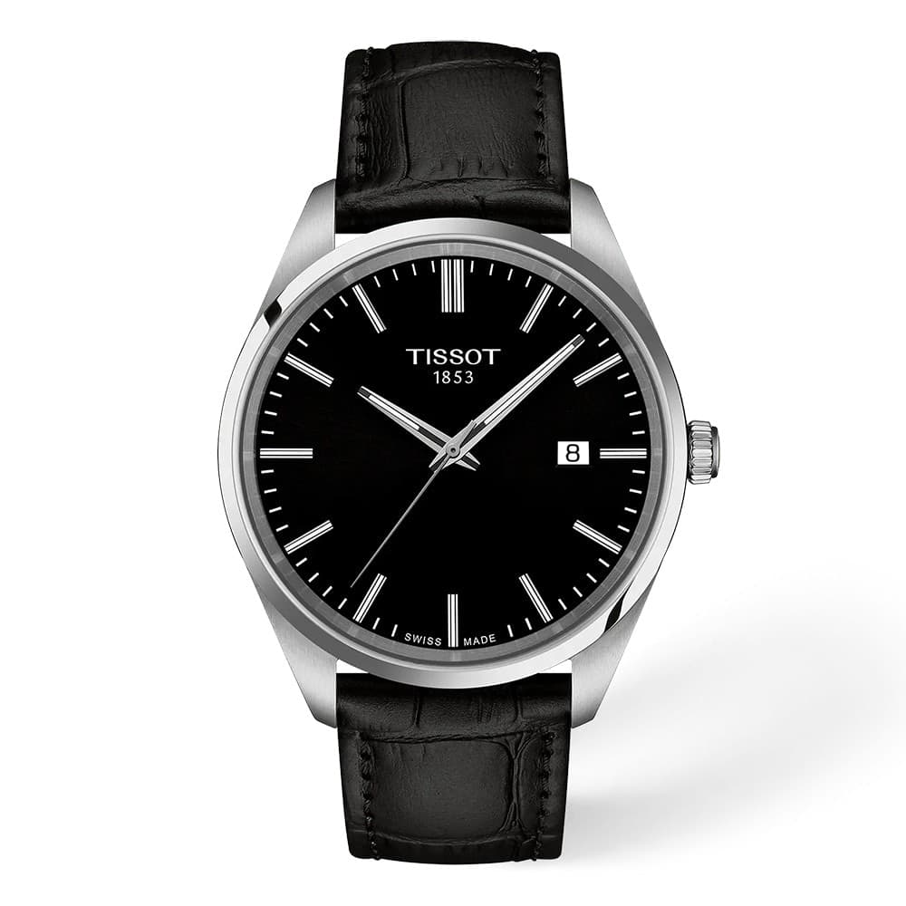 Tissot Gentleman Uomo Nero Pelle Nero 39 mm (T0354461605102)
