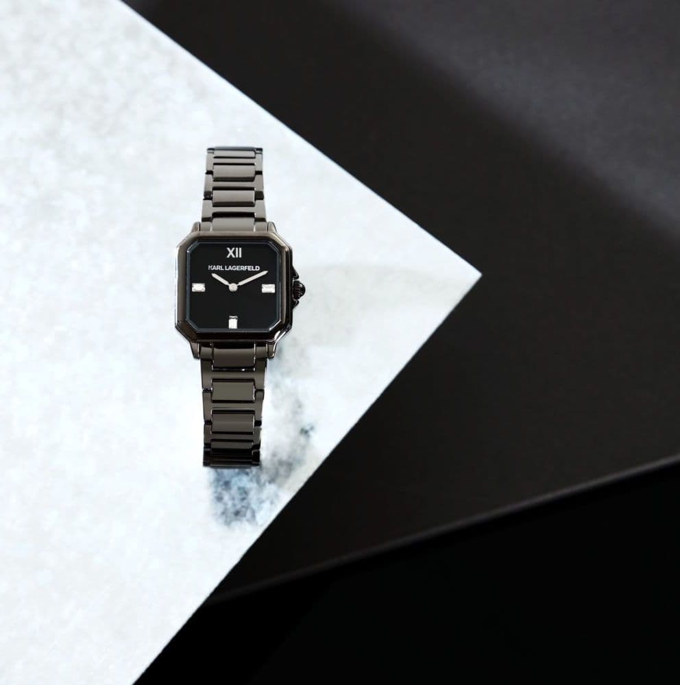 Karl Lagerfeld Orologio Donna Nero Square (R0553102504) - 6