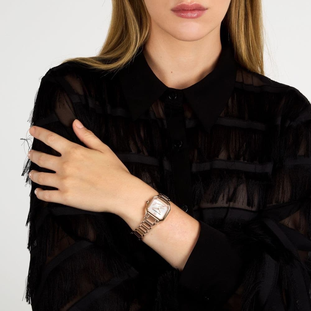 Karl Lagerfeld Orologio Donna Oro Rosa Square (R0553102509) - 5