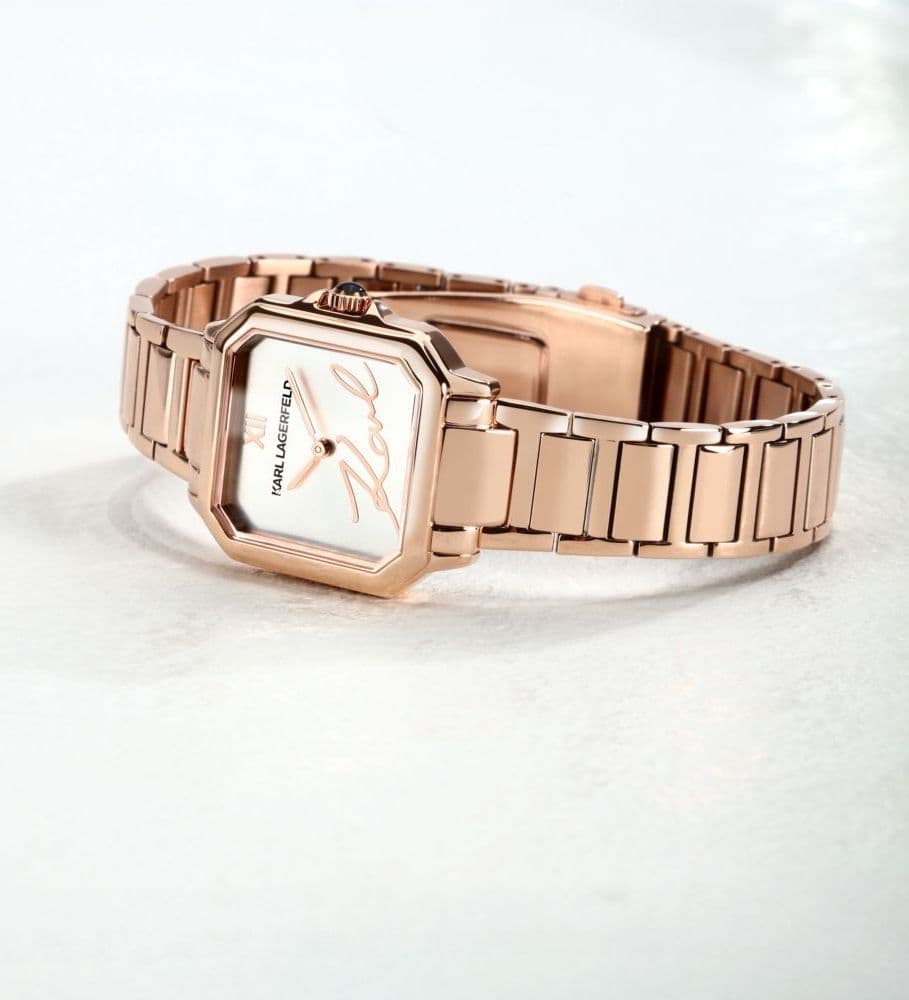 Karl Lagerfeld Orologio Donna Oro Rosa Square (R0553102509) - 6