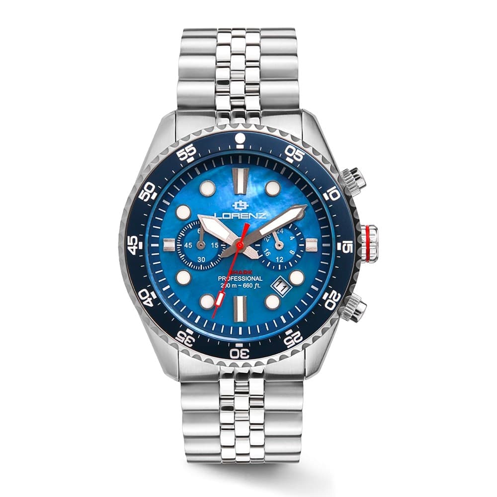 Lorenz Shark 5 Cronografo Diver Blu Acciaio 42 mm (30285BB)