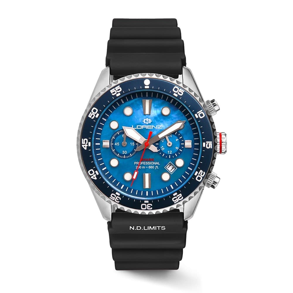 Lorenz Shark 5 Cronografo Diver Blu Acciaio 42 mm (30285BB) - 2