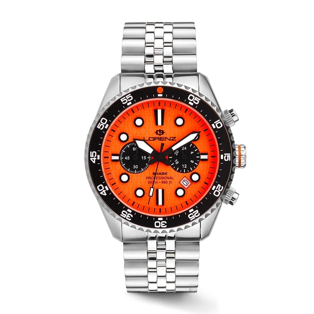 Lorenz Shark 5 Cronografo Diver Arancione 42 mm (30285OR)