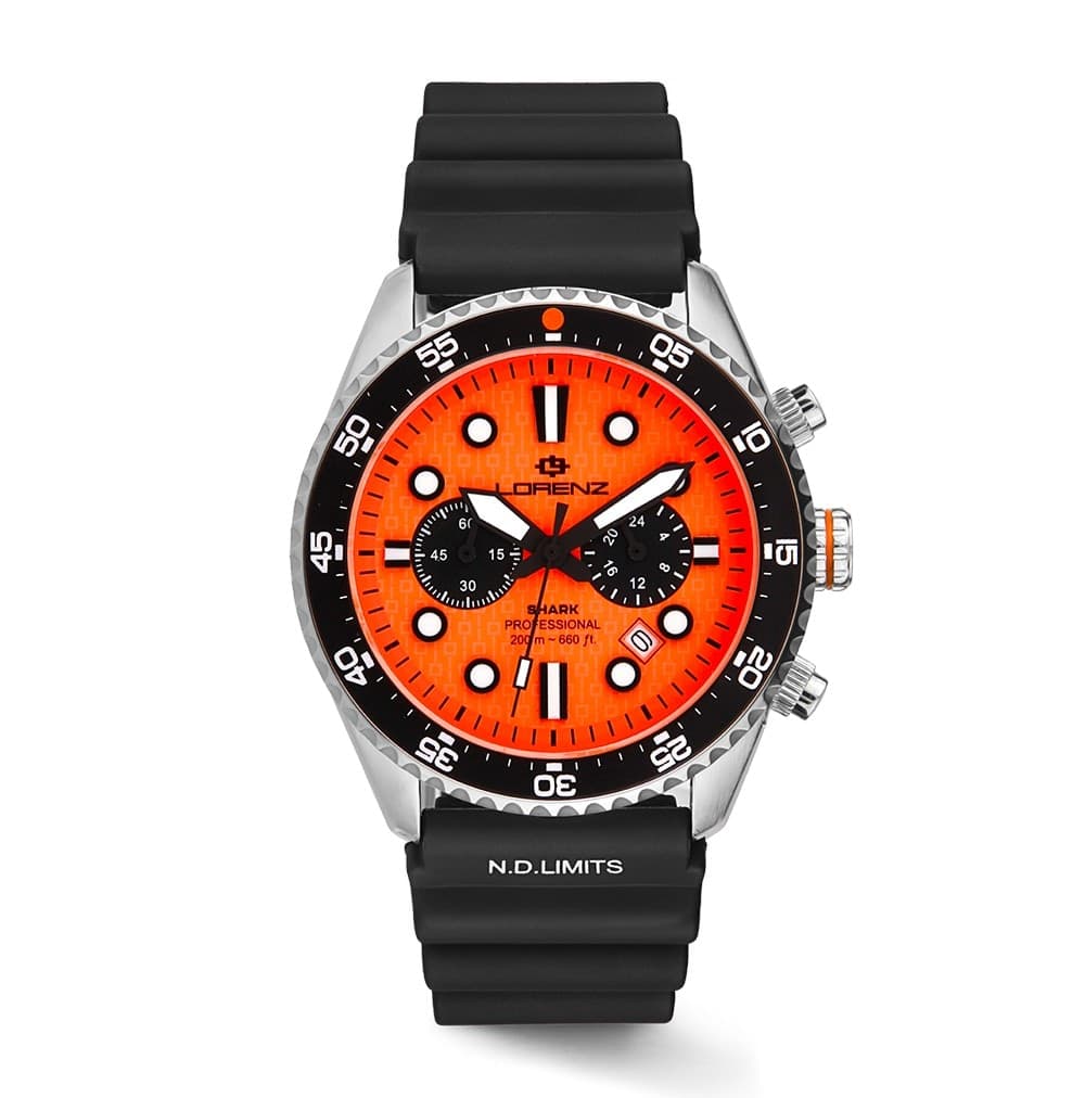 Lorenz Shark 5 Cronografo Diver Arancione 42 mm (30285OR) - 2