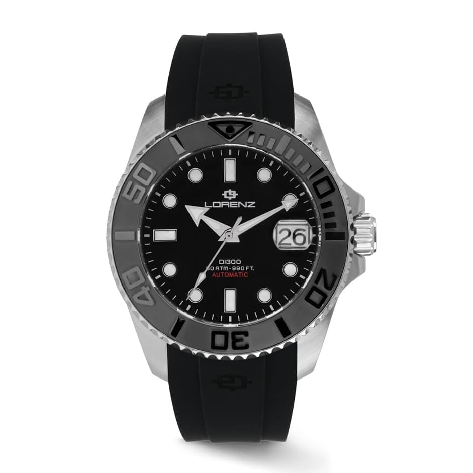 Lorenz DI300 Automatico Diver Uomo Nero 300 Metri (030258AA)