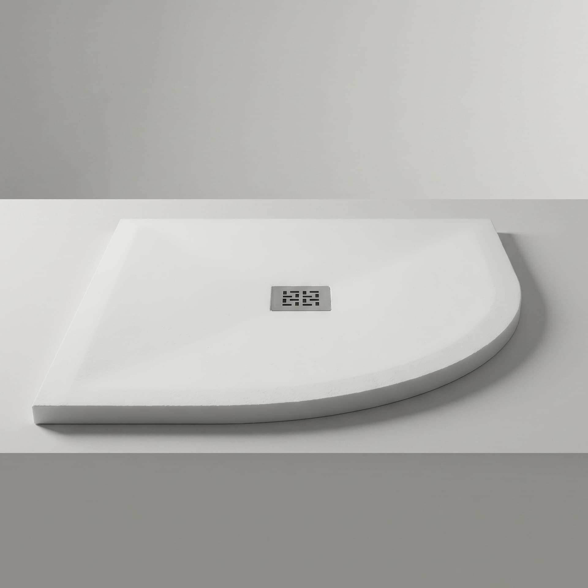 Piatto Doccia Semicircolare KRONOS in Marmoresina Bianco 80x80 | 90x90 - 3