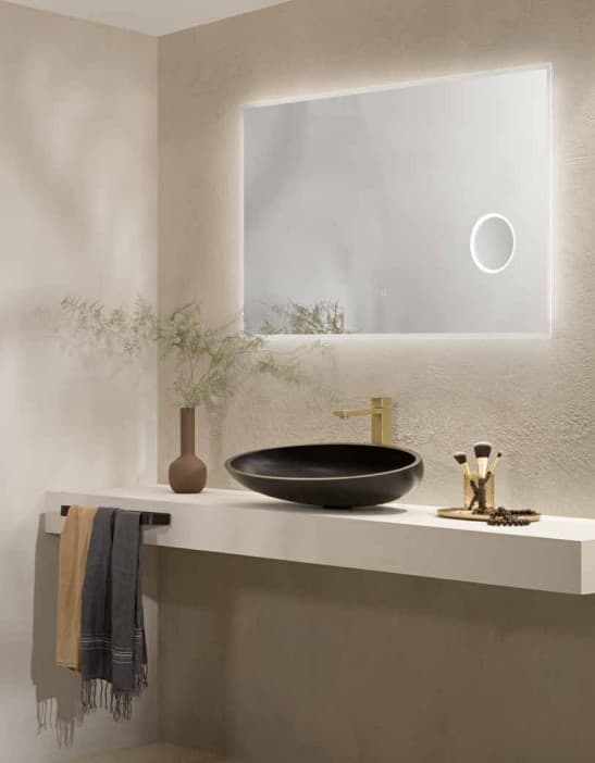 Specchio Bagno Bordo Satinato Lente 3X Dimming - 2