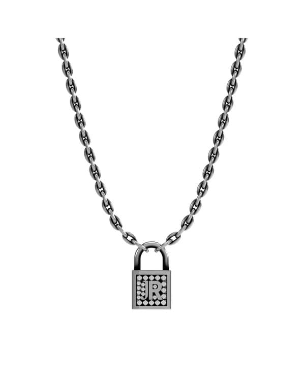 JOHN RICHMOND    COLLANA LUCCHETTO CON LOGO