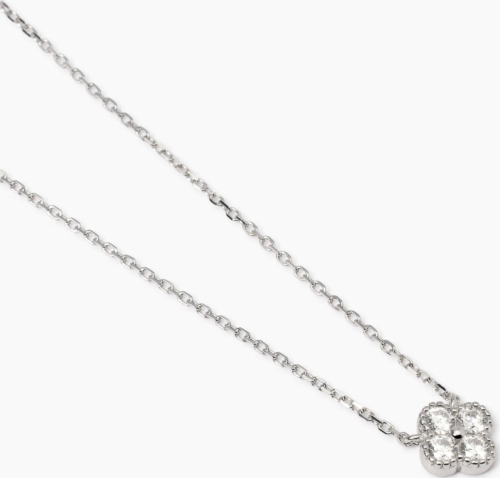 MABINA  - Collana Girocollo con fiore in zirconi bianchi JASMINE - 2