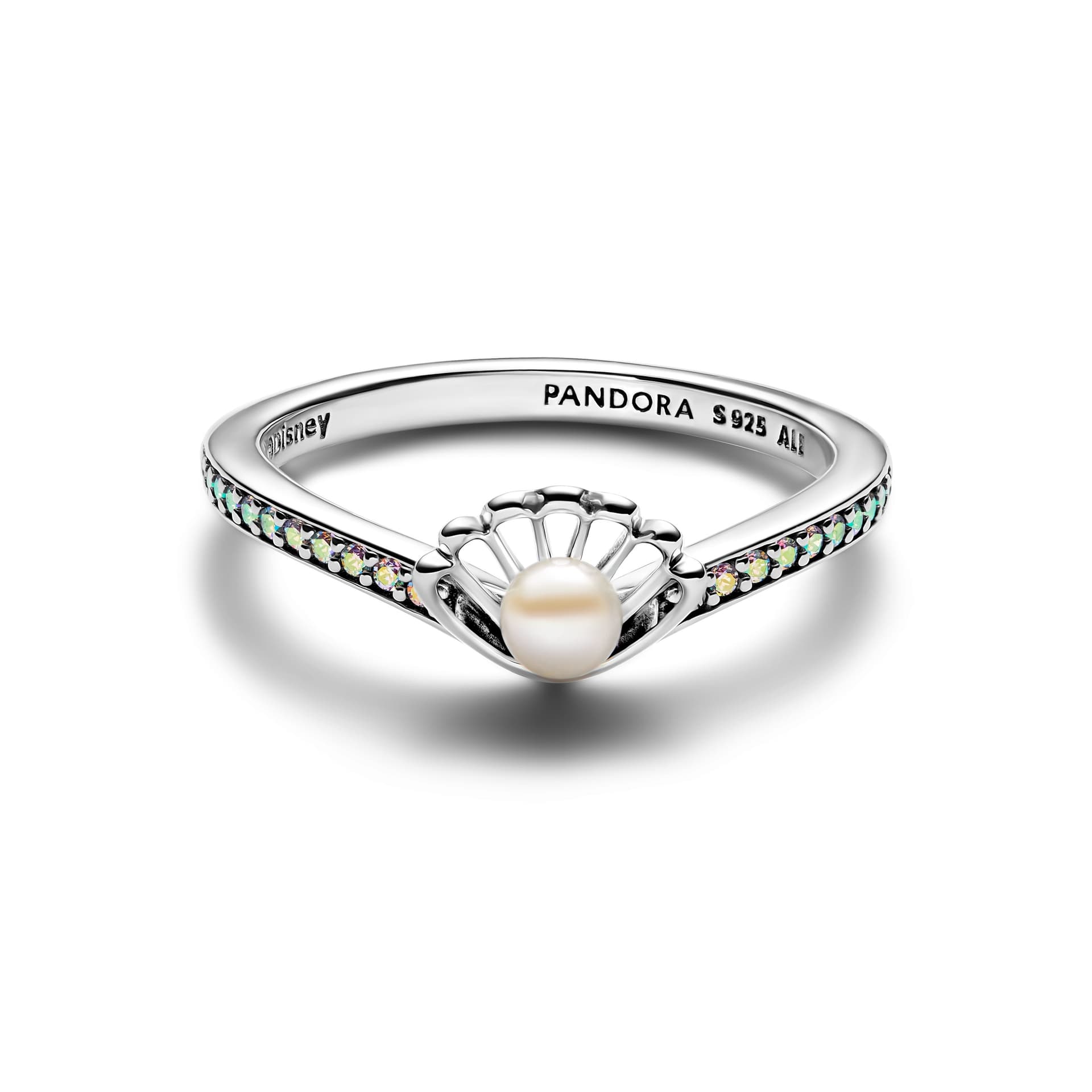 Pandora  -  Anello con Perla d'Acqua Dolce Coltivata, Principesse Disney, Ariel - 2