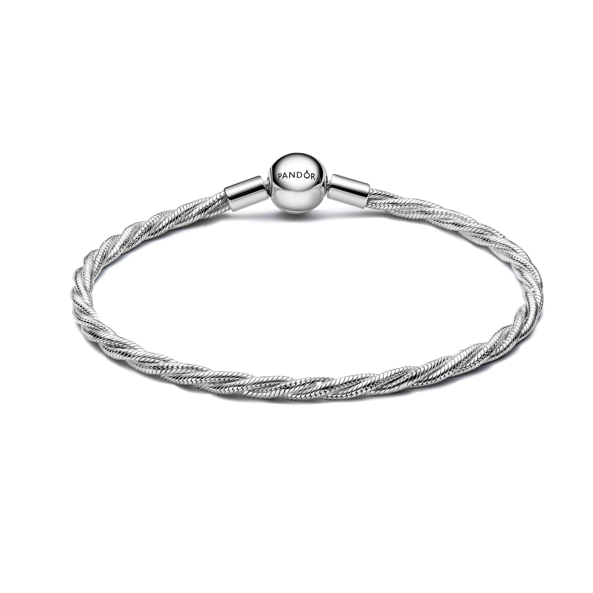 Pandora  -  Bracciale Maglia Doppia Intrecciata con Chiusura a Sfera - 2